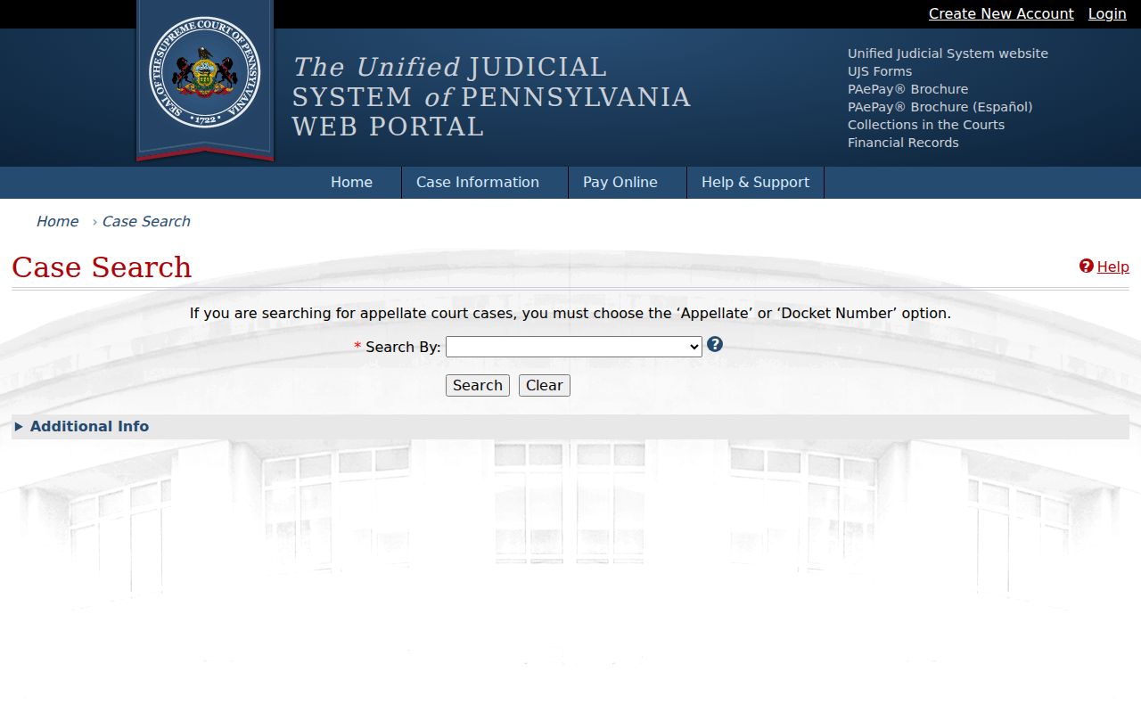 Tioga County criminal court record case search