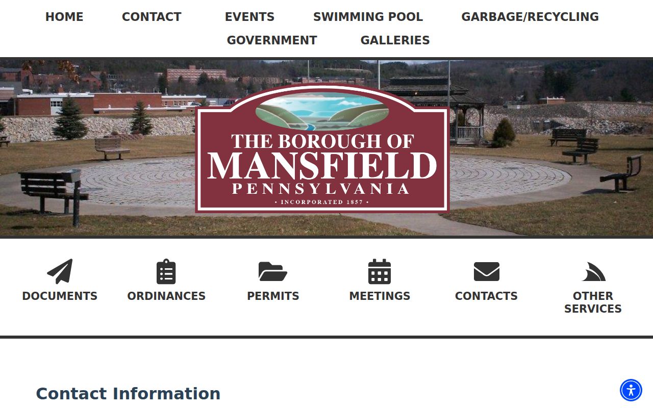 Mansfield contact information related to Tioga County registry verification routes